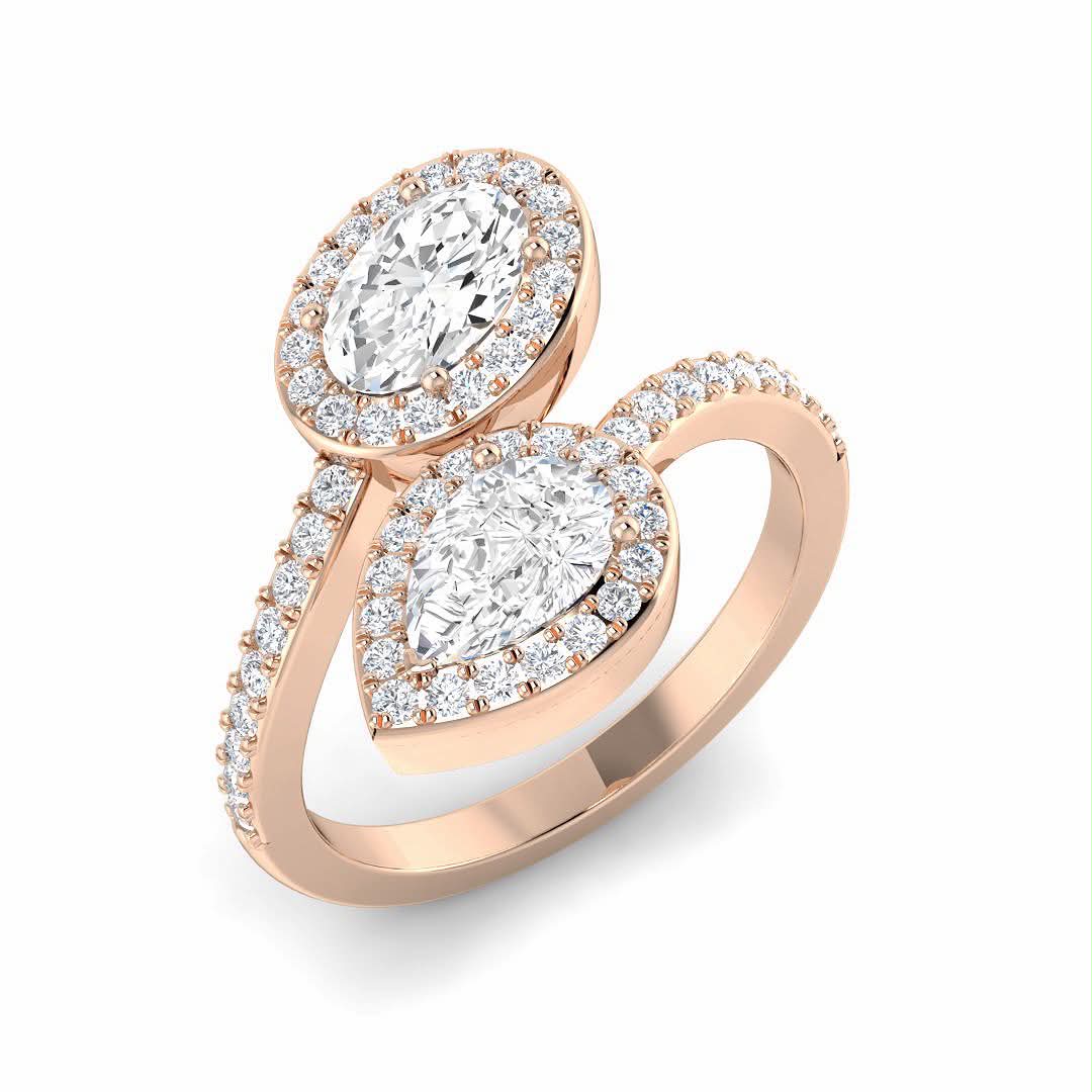 2 stone Lab Grown Diamond Ring