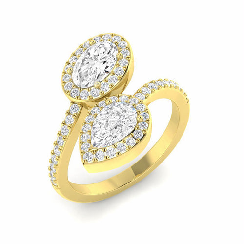 2 stone Lab Grown Diamond Ring