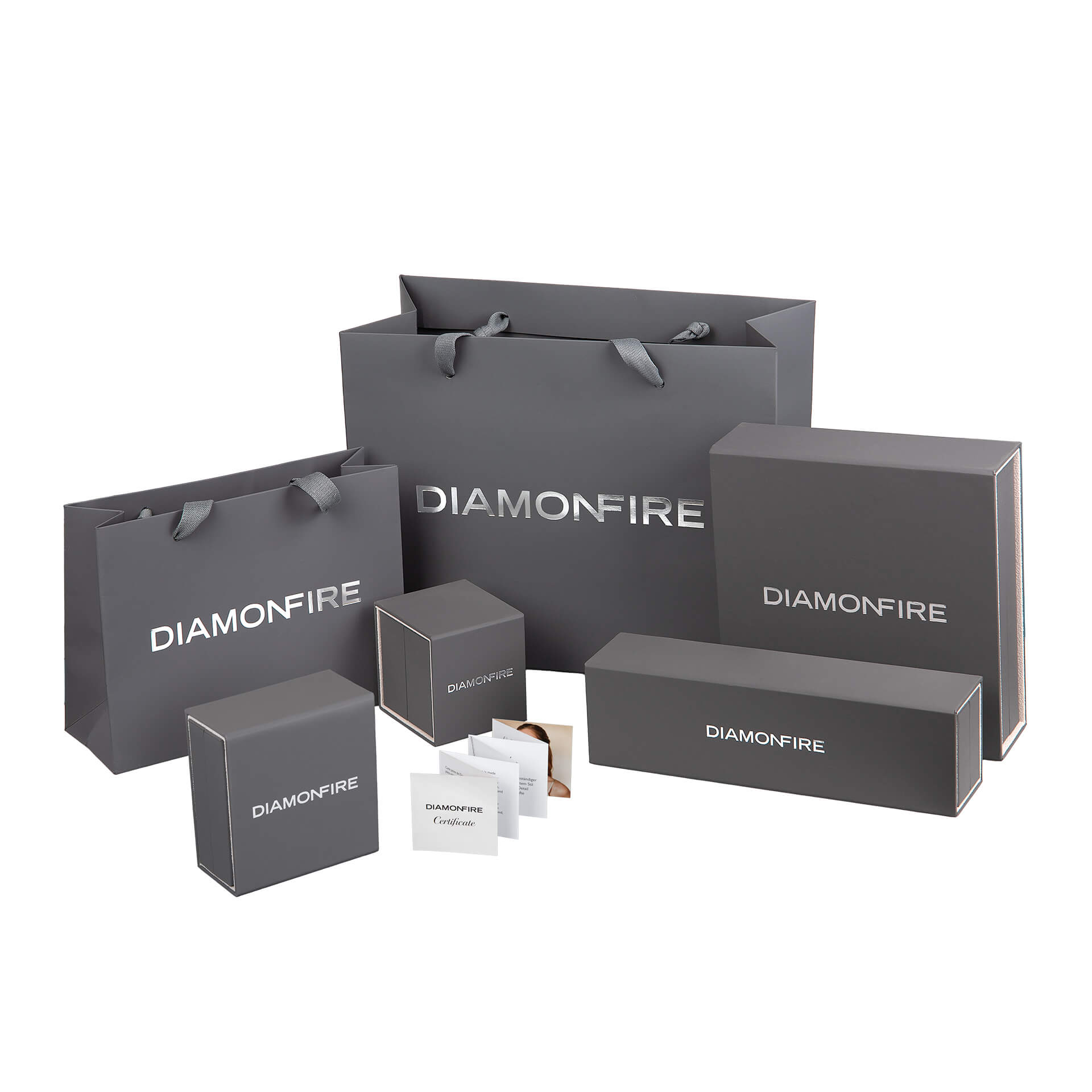 Diamonfire Four Claw Square Solitaire Ring