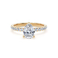 Diamond Pear cut with diamond band