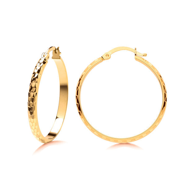 9ct Yellow gold hoops