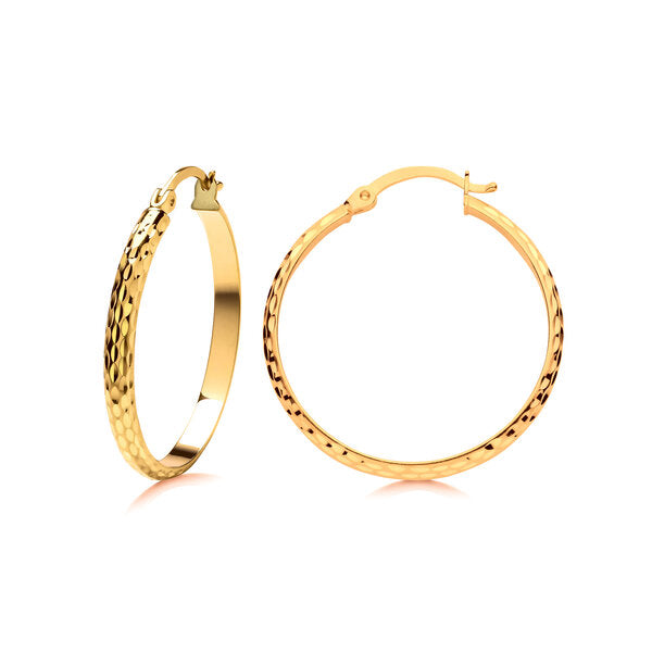9ct Yellow gold hoops