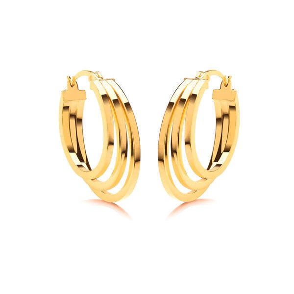 9ct Yellow gold hoops