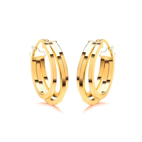 9ct Yellow gold hoops