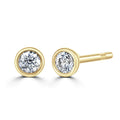 Round Brilliant cut rubover studs