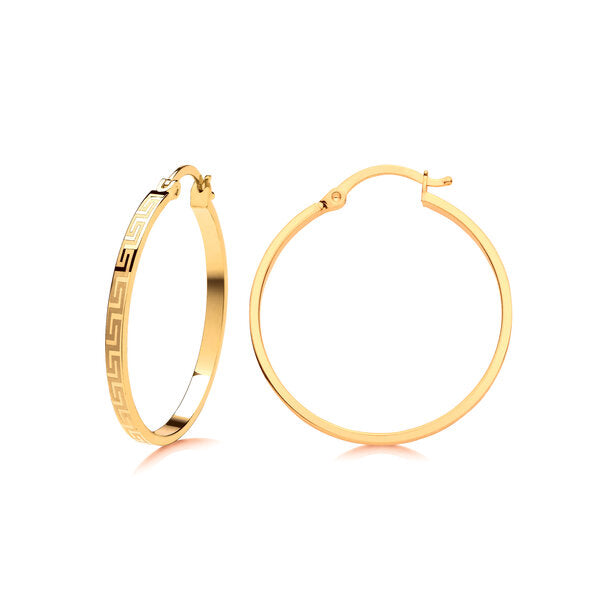 9ct Yellow gold hoops