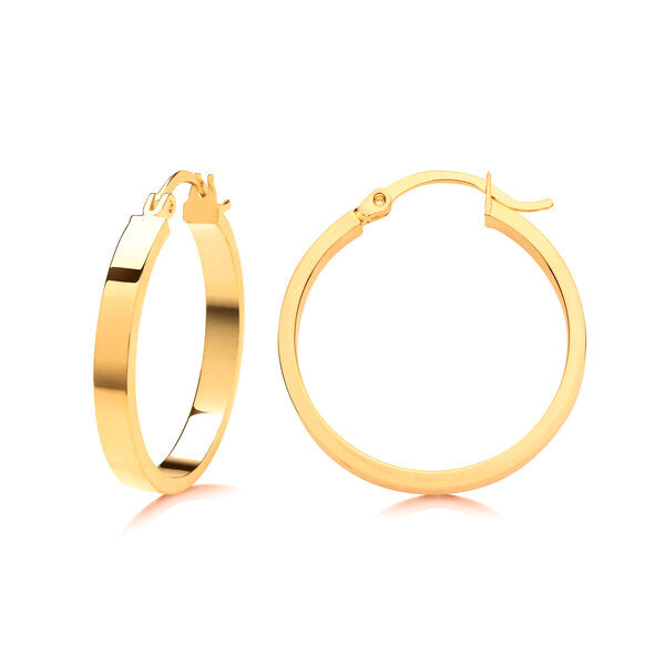 9ct Yellow gold hoops