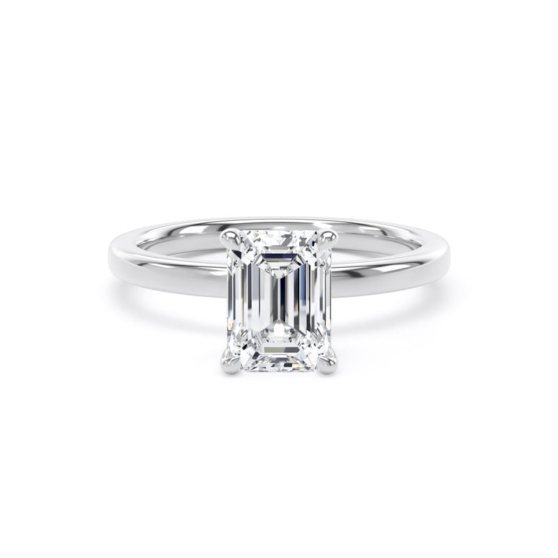 Lab Grown Diamond Solitaire Emerald