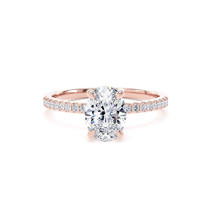 Oval Diamond with diamond band