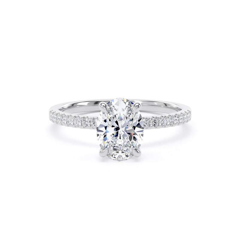 Oval Diamond with diamond band