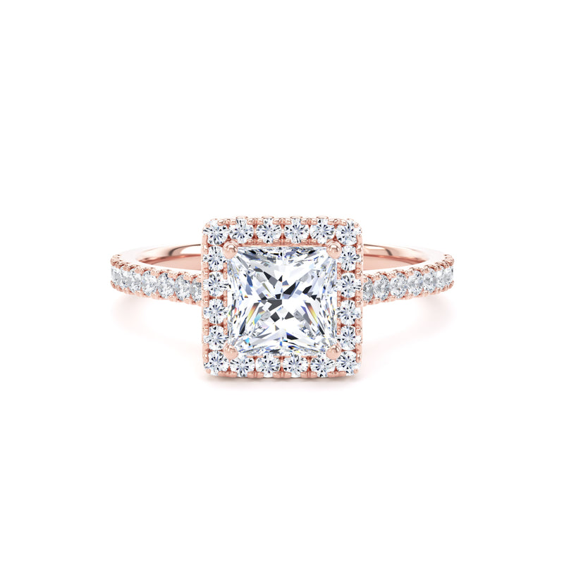 Diamond princess cut halo