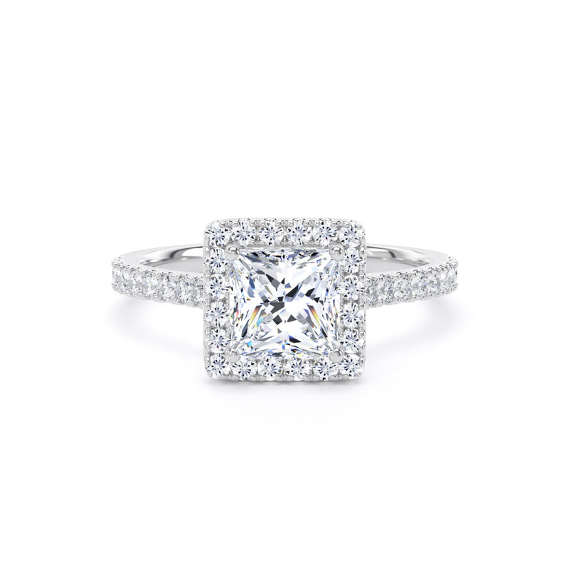 Diamond princess cut halo
