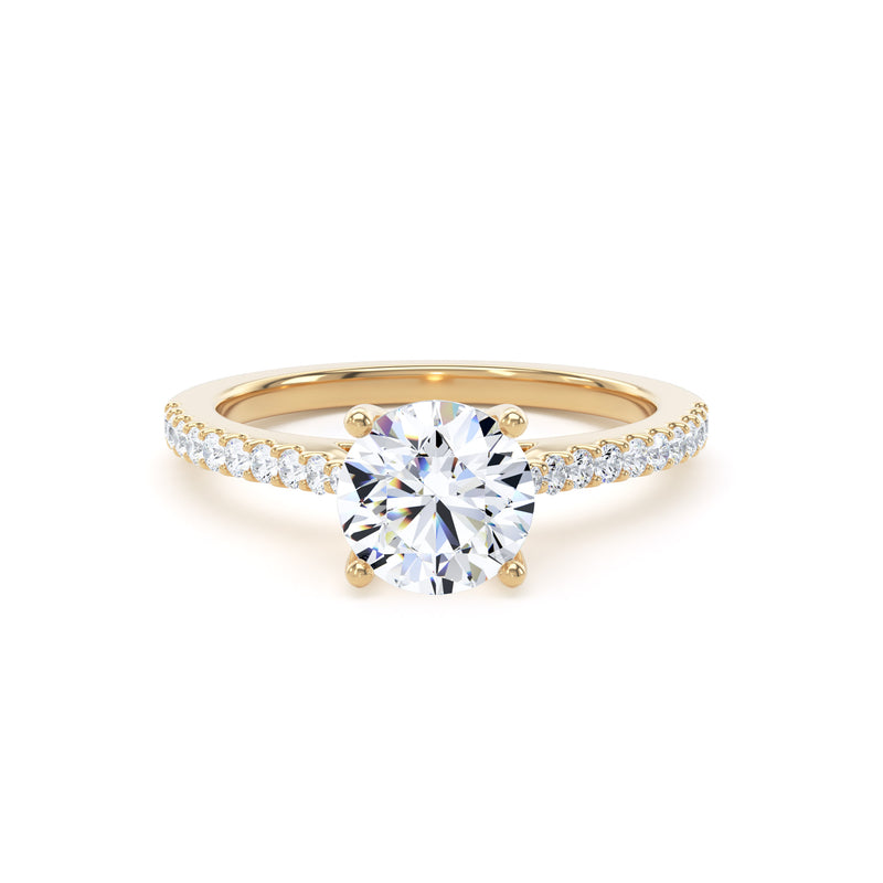 Round Brilliant cut diamond band