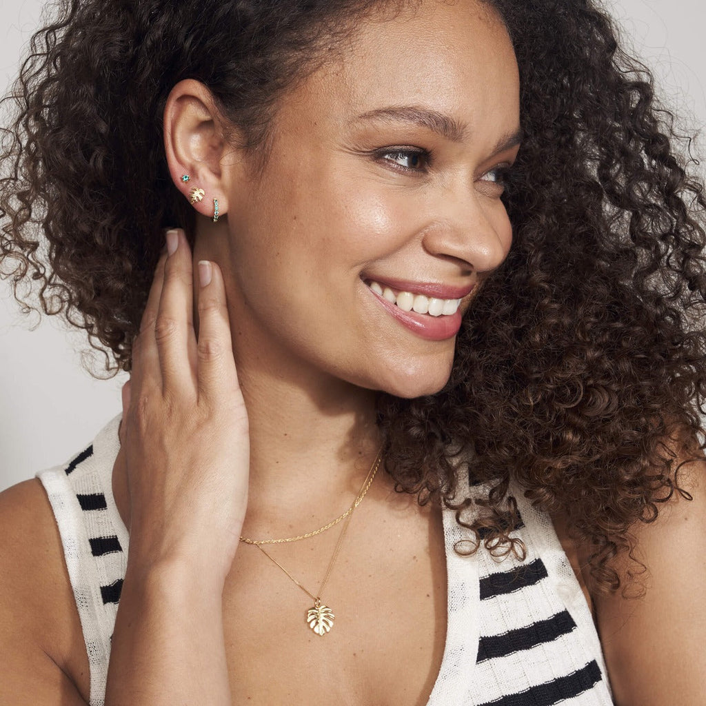 Beginnings Monstera Leaf Stud Earrings
