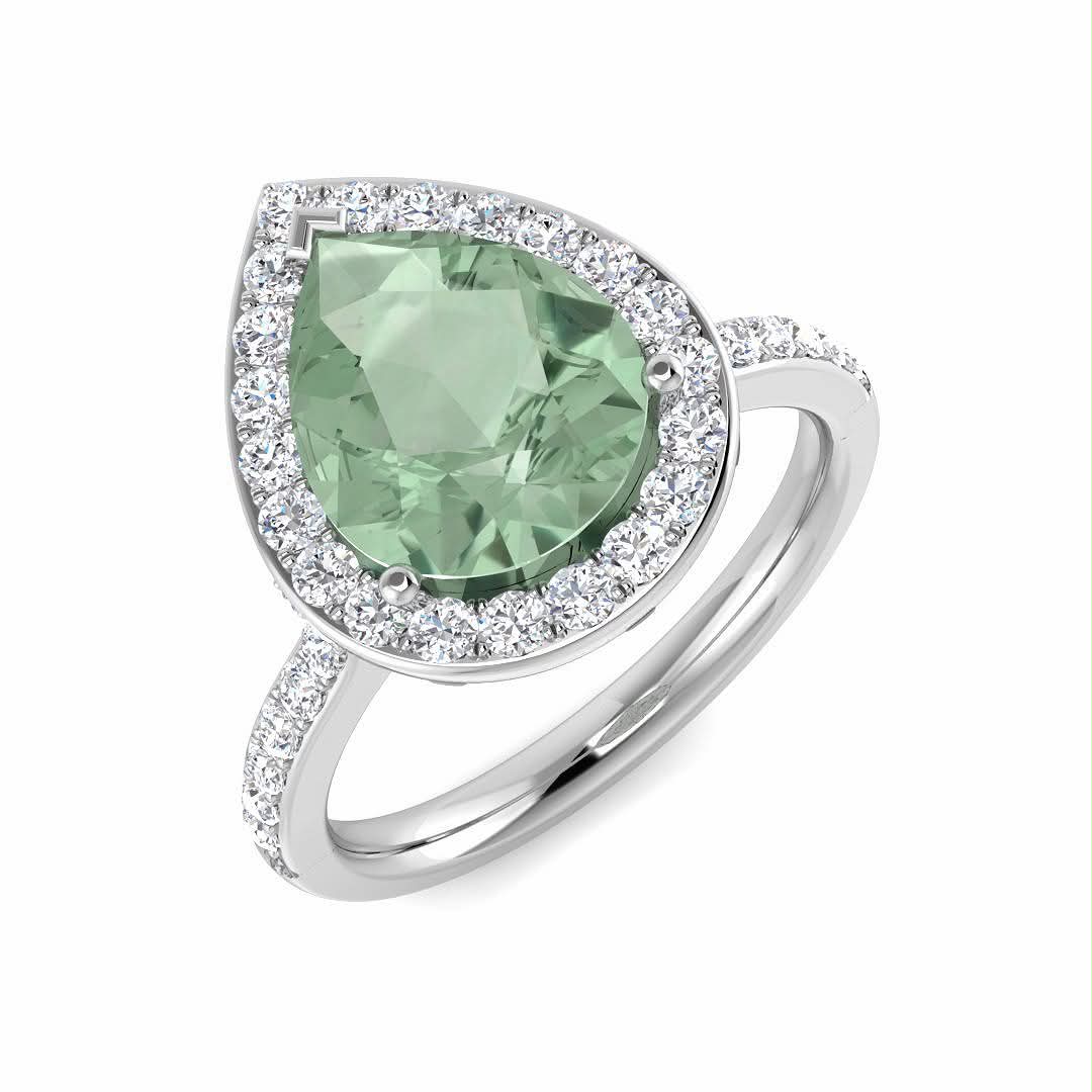 Green Amethyst & Diamond