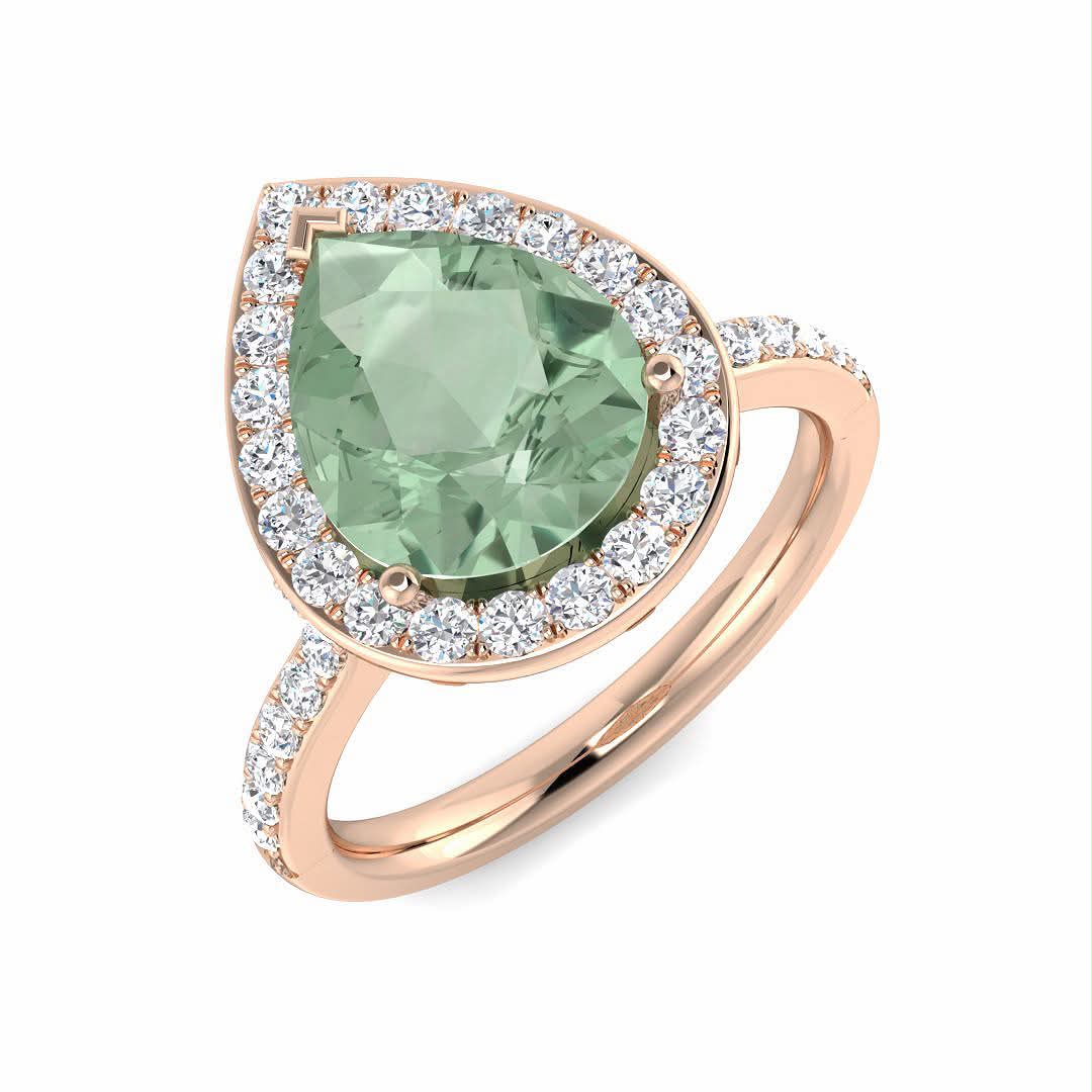 Green Amethyst & Diamond