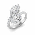 2 stone Lab diamond dress ring