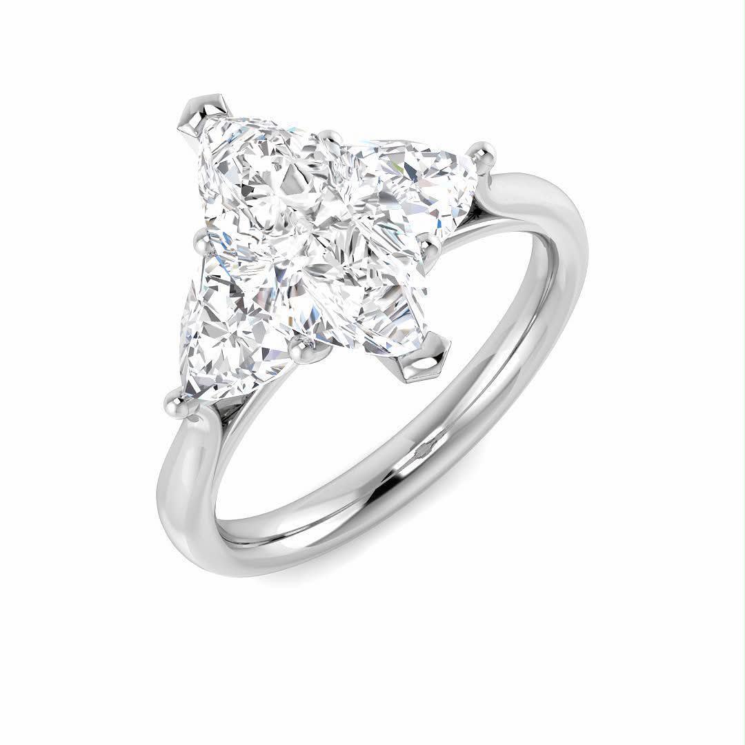 Lab Grown Marquise 3 stone