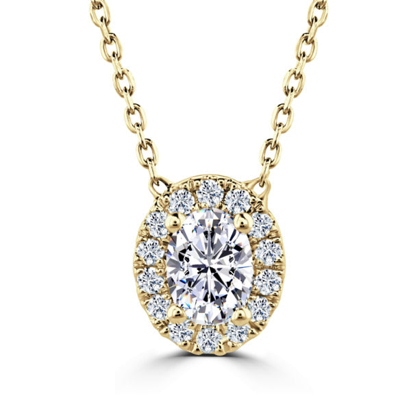 Diamond halo pendant