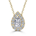 Diamond halo pendant
