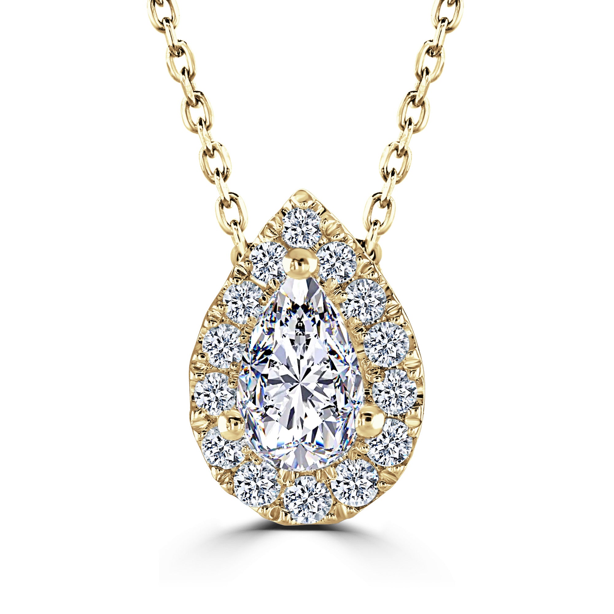 Diamond halo pendant