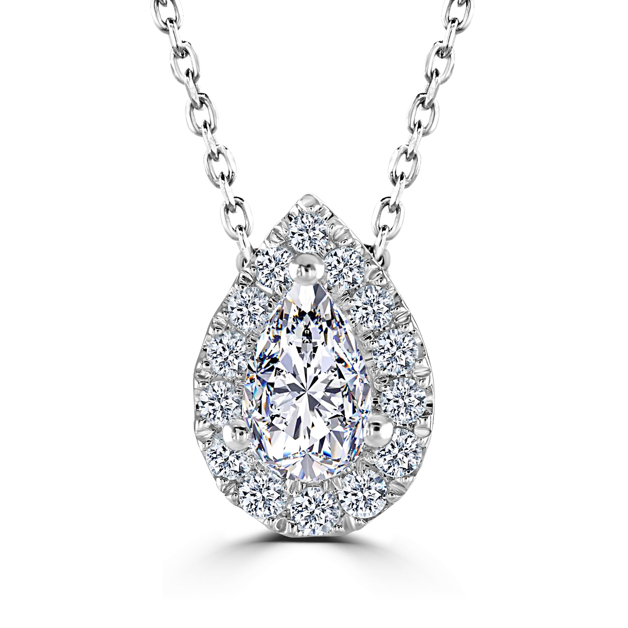 Diamond halo pendant