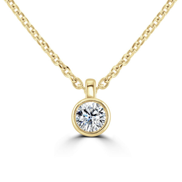 Round brilliant cut Pendant rubover