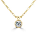 Round brilliant cut Pendant rubover