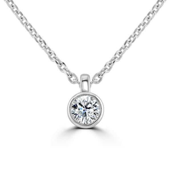 Round brilliant cut Pendant rubover