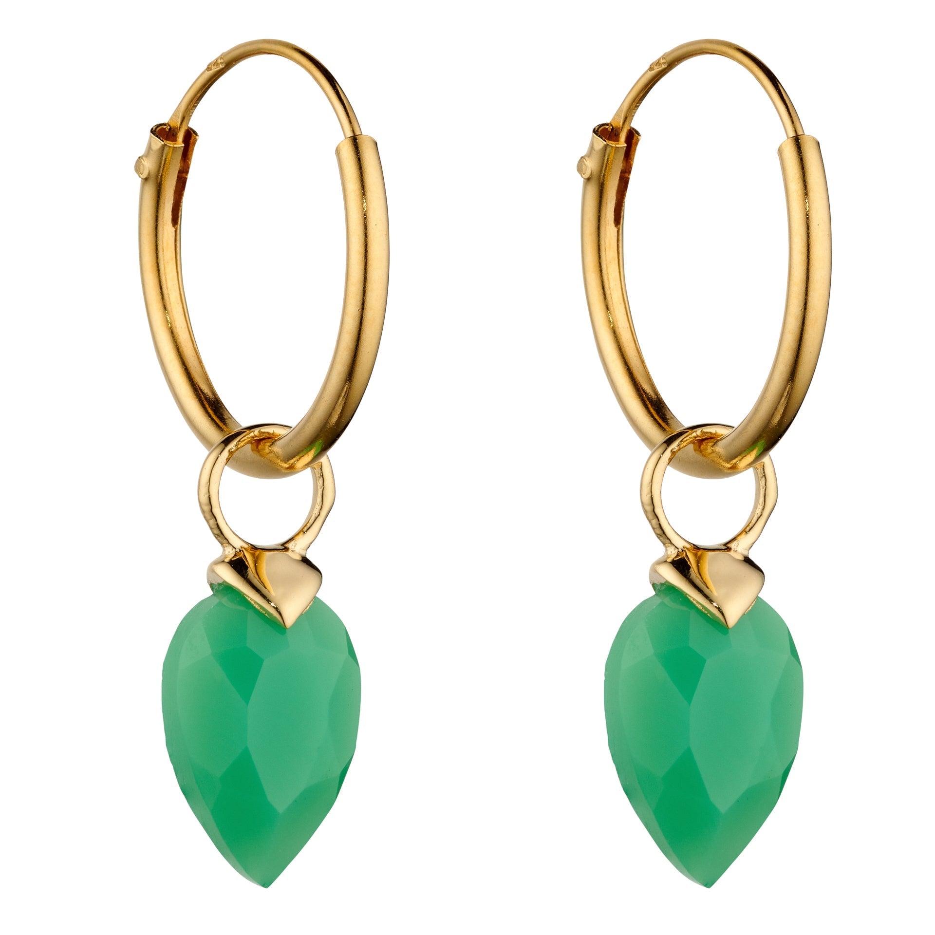 Beginnings Chalcedony Birthstone Hoop Earring Charms